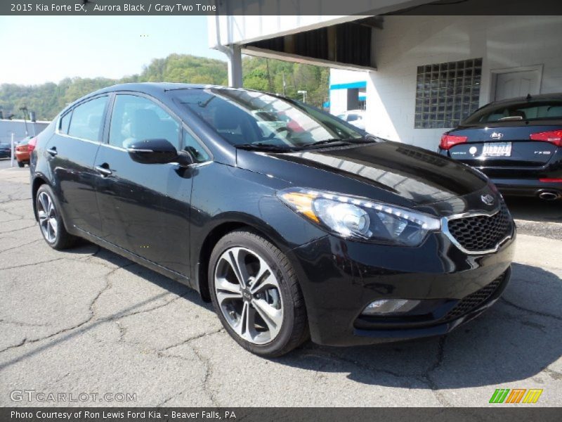 Aurora Black / Gray Two Tone 2015 Kia Forte EX