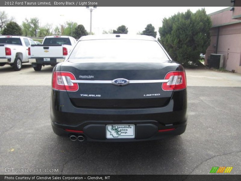 Ebony Black / Light Stone 2012 Ford Taurus Limited