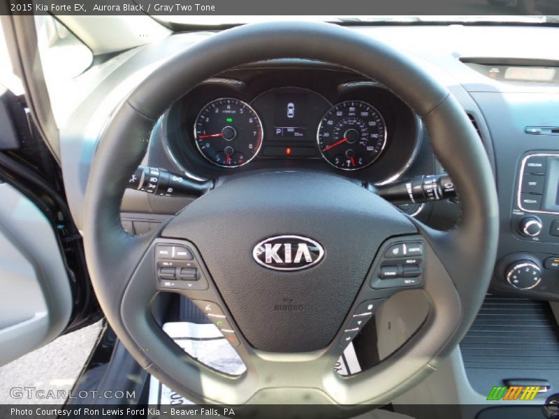 Aurora Black / Gray Two Tone 2015 Kia Forte EX