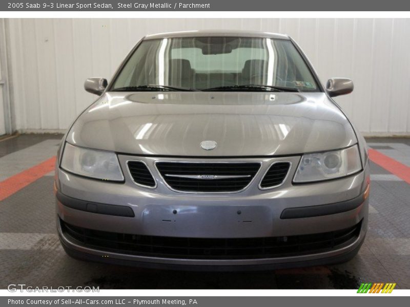 Steel Gray Metallic / Parchment 2005 Saab 9-3 Linear Sport Sedan