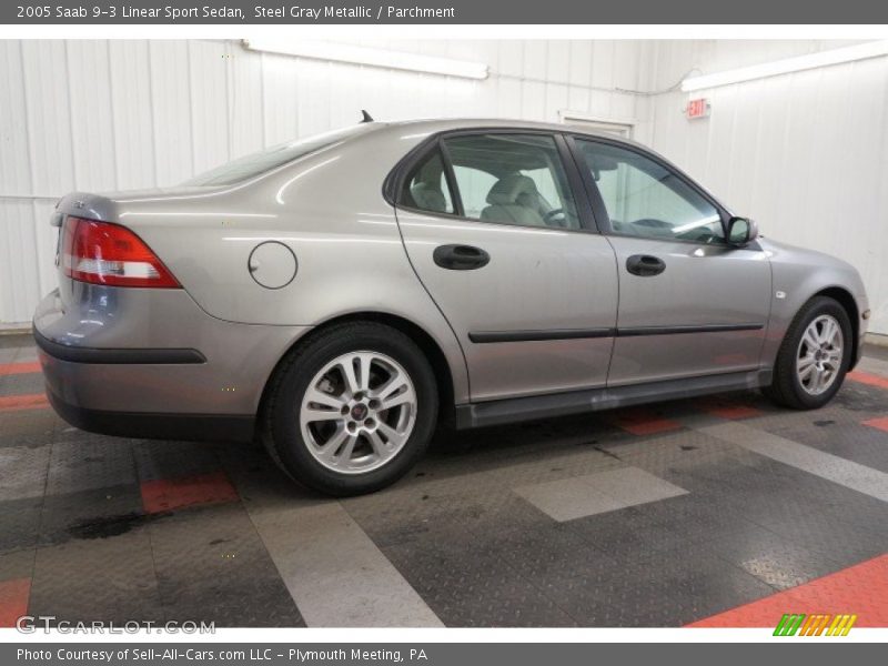 Steel Gray Metallic / Parchment 2005 Saab 9-3 Linear Sport Sedan