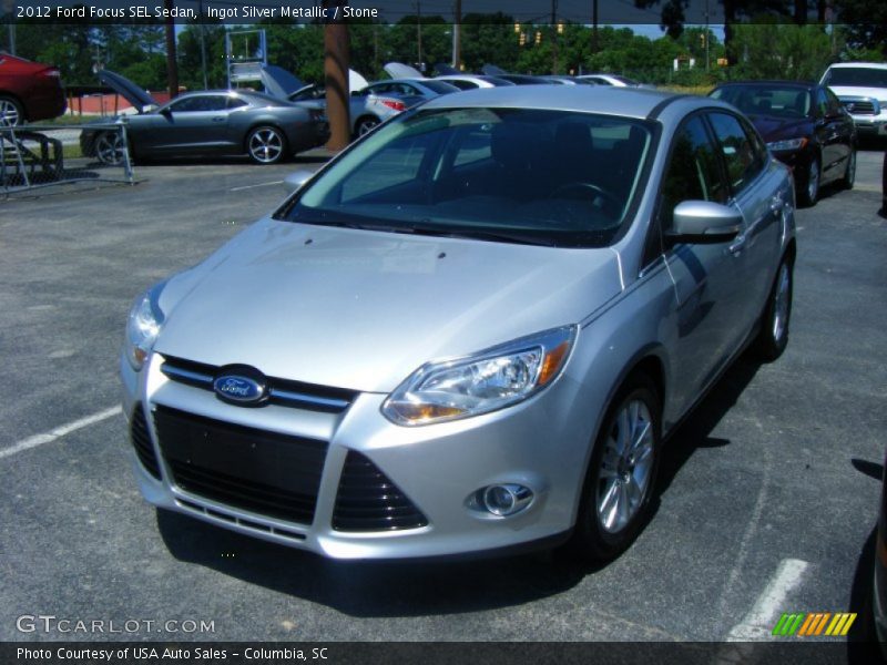 Ingot Silver Metallic / Stone 2012 Ford Focus SEL Sedan