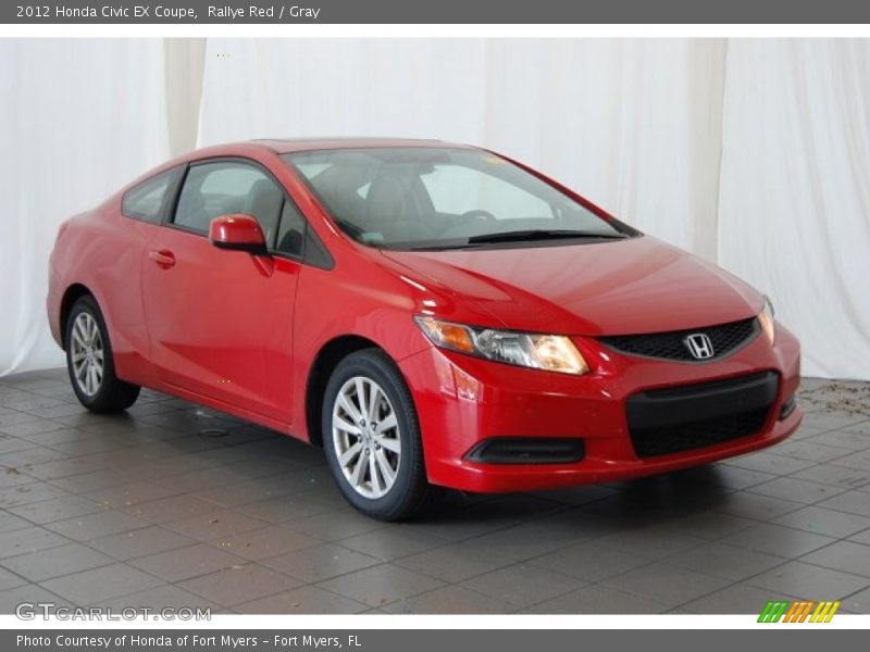 Rallye Red / Gray 2012 Honda Civic EX Coupe