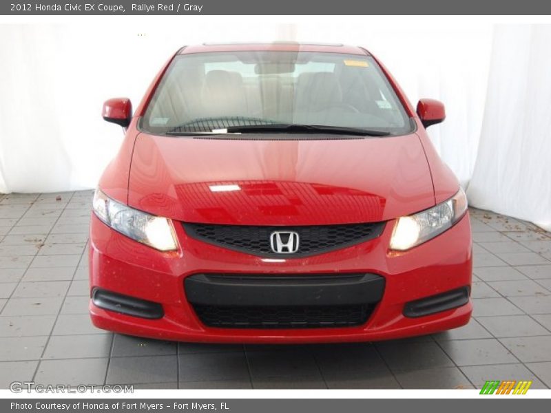 Rallye Red / Gray 2012 Honda Civic EX Coupe