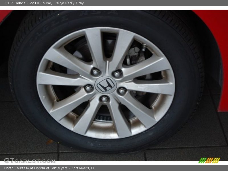 Rallye Red / Gray 2012 Honda Civic EX Coupe