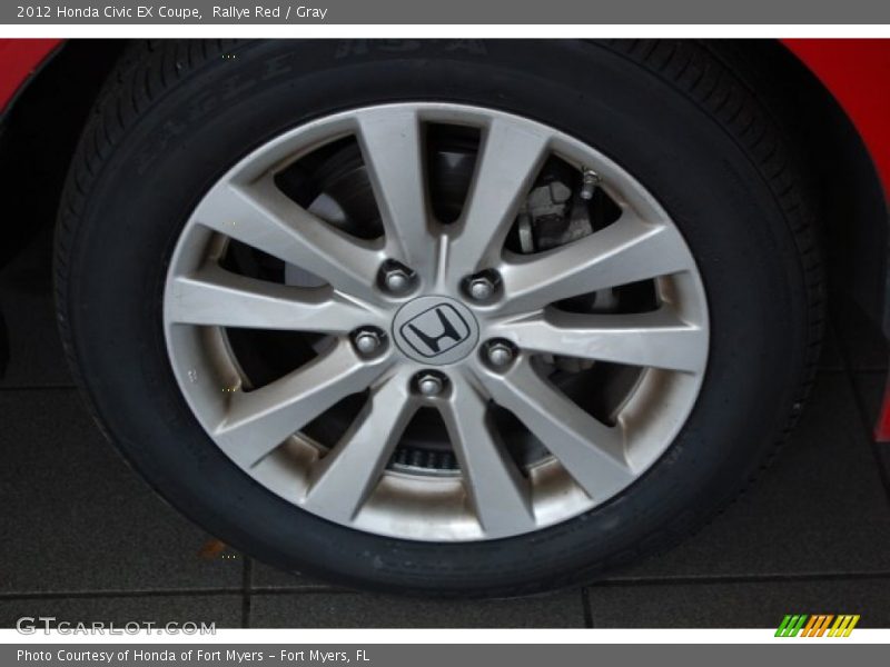 Rallye Red / Gray 2012 Honda Civic EX Coupe