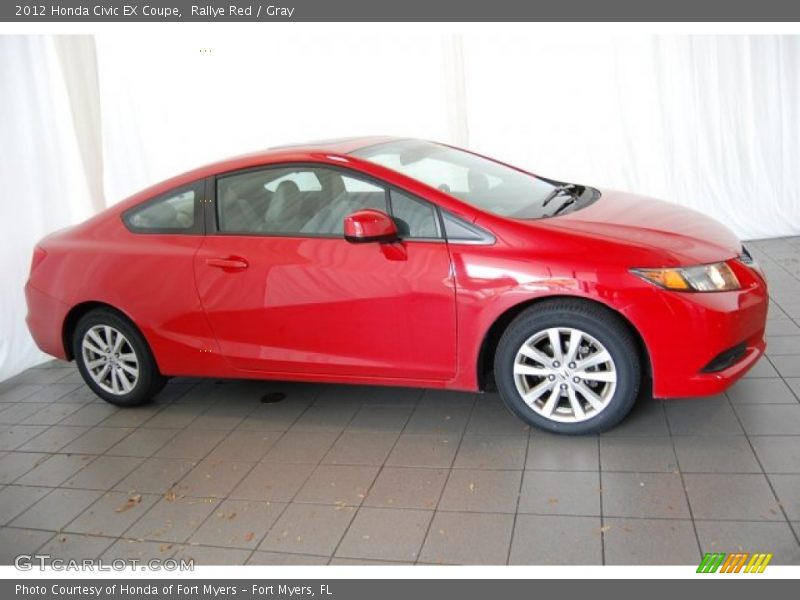 Rallye Red / Gray 2012 Honda Civic EX Coupe