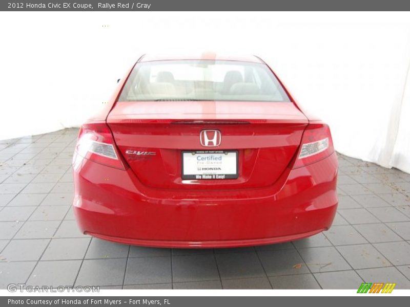 Rallye Red / Gray 2012 Honda Civic EX Coupe