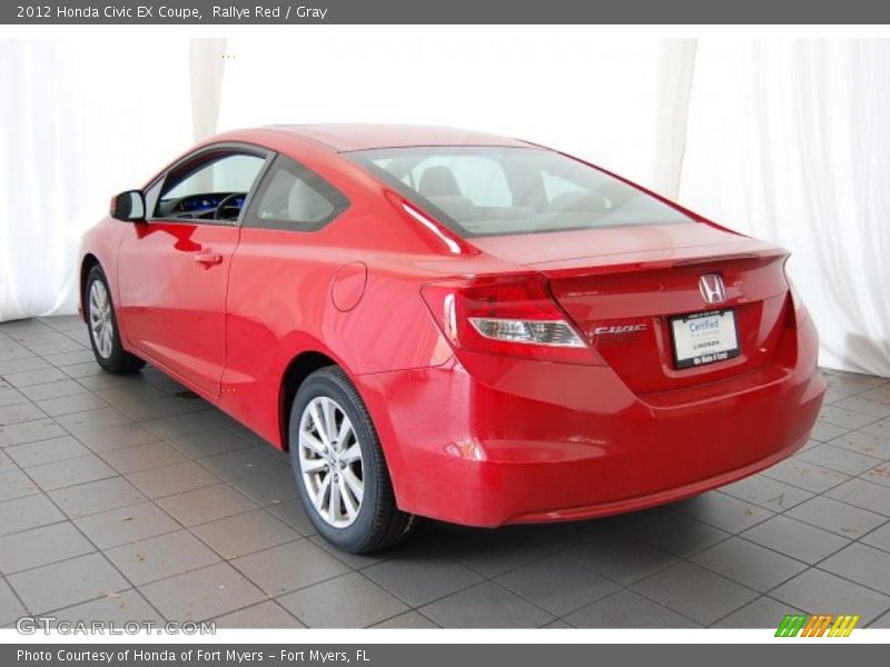 Rallye Red / Gray 2012 Honda Civic EX Coupe