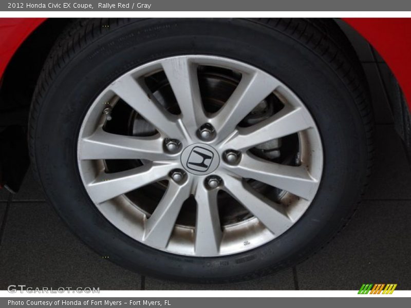 Rallye Red / Gray 2012 Honda Civic EX Coupe