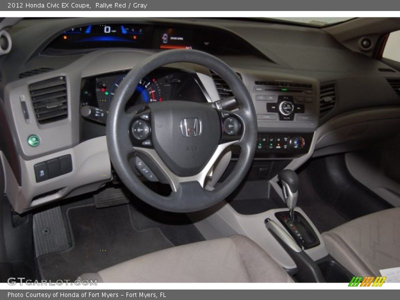 Rallye Red / Gray 2012 Honda Civic EX Coupe