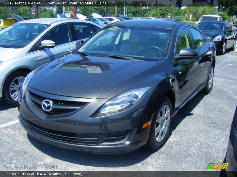 Polished Slate / Beige 2012 Mazda MAZDA6 i Sport Sedan