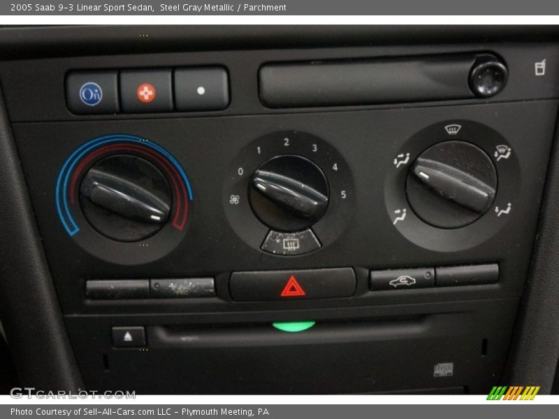 Steel Gray Metallic / Parchment 2005 Saab 9-3 Linear Sport Sedan
