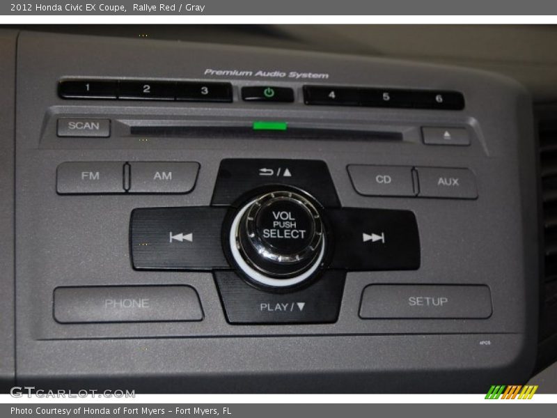 Rallye Red / Gray 2012 Honda Civic EX Coupe