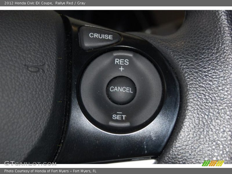 Rallye Red / Gray 2012 Honda Civic EX Coupe