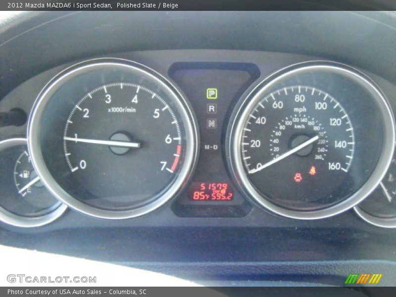 Polished Slate / Beige 2012 Mazda MAZDA6 i Sport Sedan