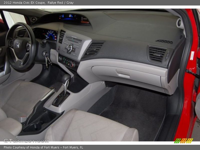 Rallye Red / Gray 2012 Honda Civic EX Coupe