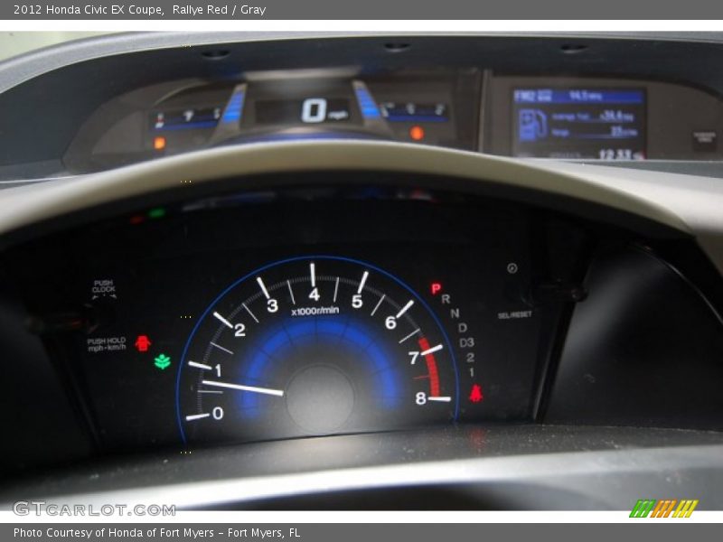 Rallye Red / Gray 2012 Honda Civic EX Coupe