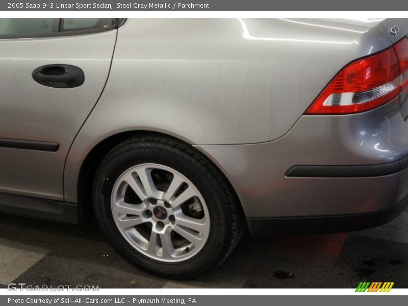 Steel Gray Metallic / Parchment 2005 Saab 9-3 Linear Sport Sedan