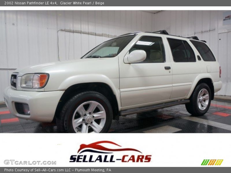 Glacier White Pearl / Beige 2002 Nissan Pathfinder LE 4x4