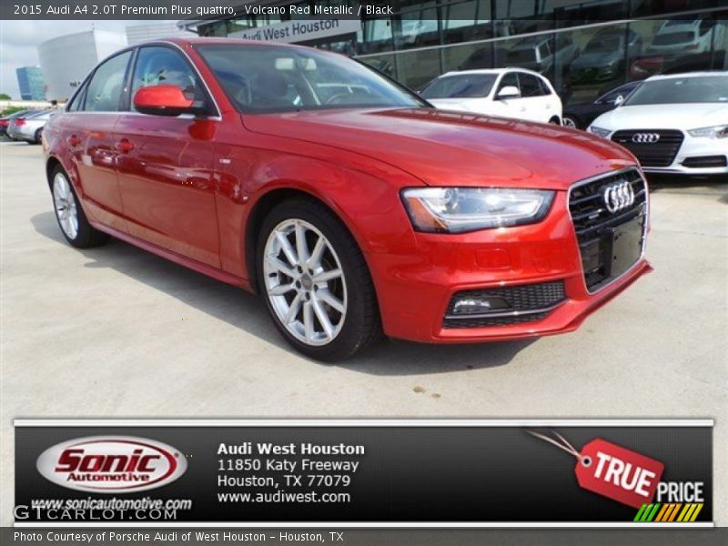 Volcano Red Metallic / Black 2015 Audi A4 2.0T Premium Plus quattro
