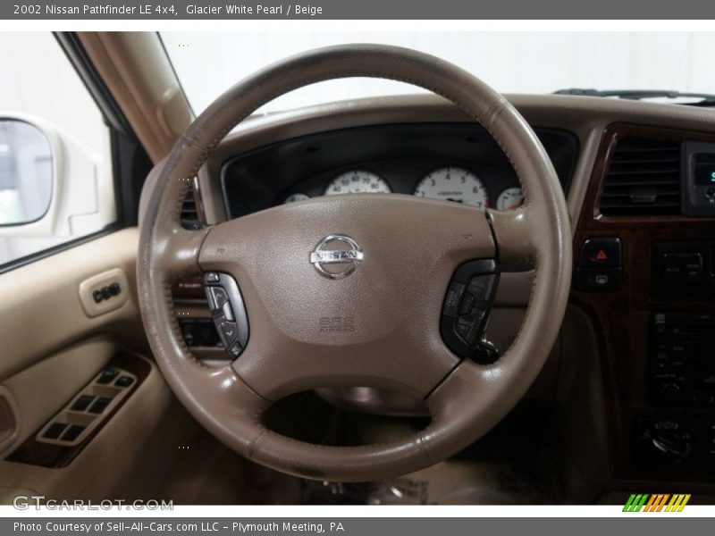 Glacier White Pearl / Beige 2002 Nissan Pathfinder LE 4x4