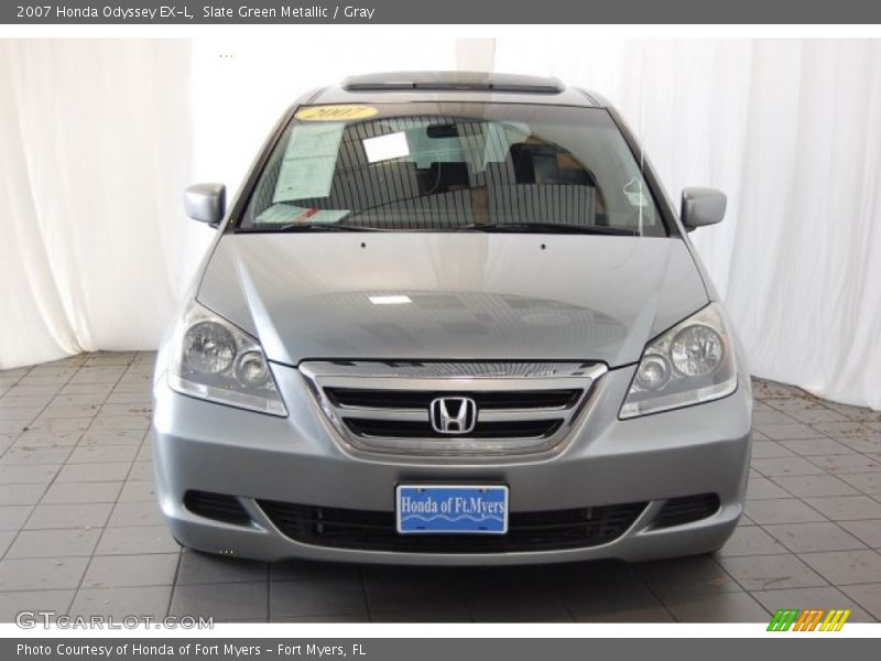 Slate Green Metallic / Gray 2007 Honda Odyssey EX-L