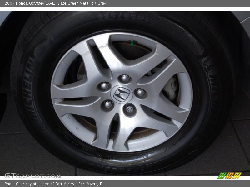 Slate Green Metallic / Gray 2007 Honda Odyssey EX-L