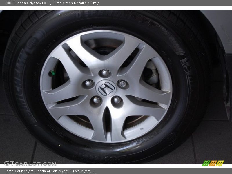 Slate Green Metallic / Gray 2007 Honda Odyssey EX-L