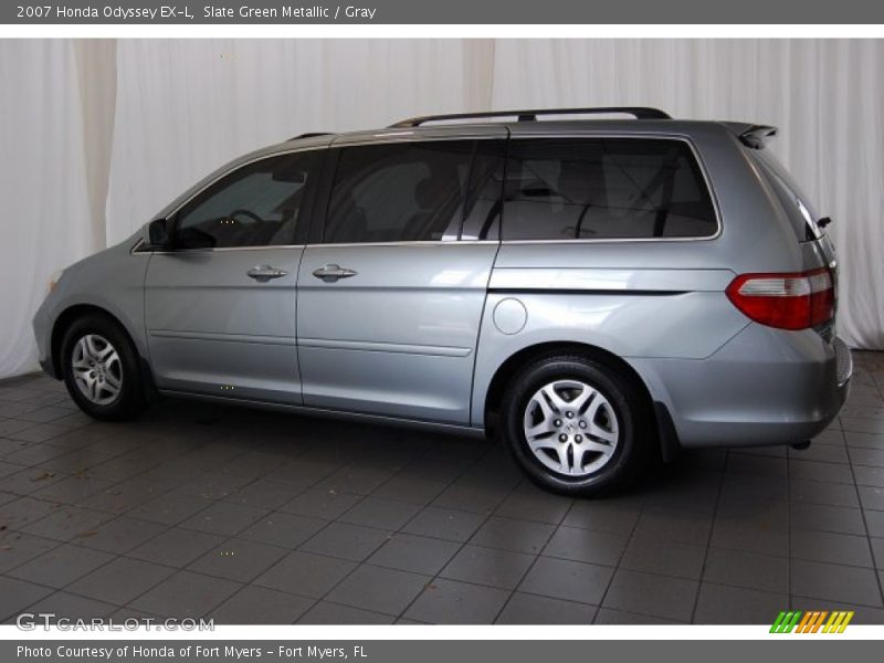Slate Green Metallic / Gray 2007 Honda Odyssey EX-L
