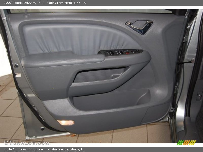 Slate Green Metallic / Gray 2007 Honda Odyssey EX-L