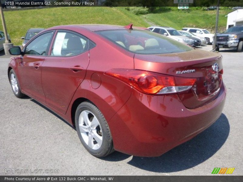 Sparkling Ruby / Beige 2013 Hyundai Elantra GLS