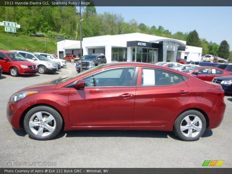 Sparkling Ruby / Beige 2013 Hyundai Elantra GLS