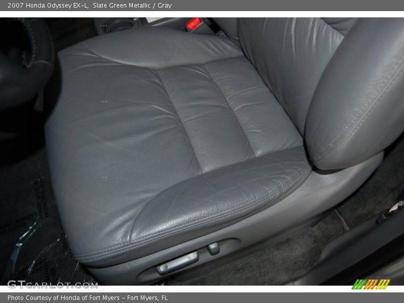 Slate Green Metallic / Gray 2007 Honda Odyssey EX-L