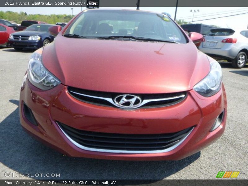 Sparkling Ruby / Beige 2013 Hyundai Elantra GLS