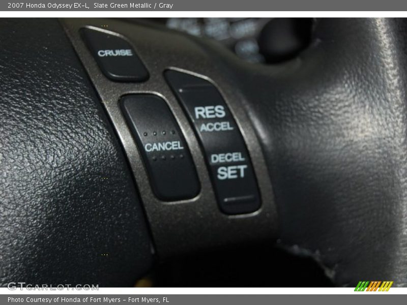 Slate Green Metallic / Gray 2007 Honda Odyssey EX-L