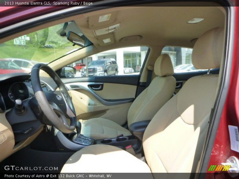 Sparkling Ruby / Beige 2013 Hyundai Elantra GLS