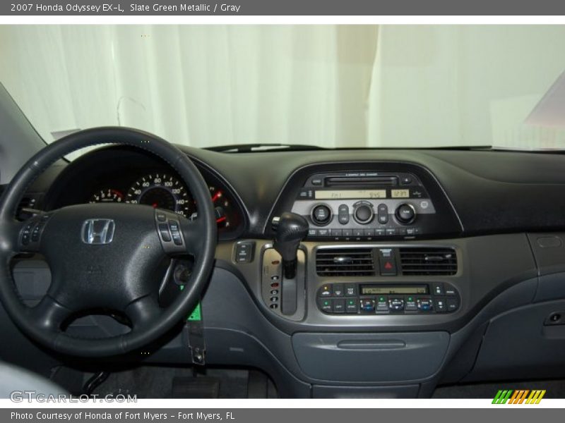 Slate Green Metallic / Gray 2007 Honda Odyssey EX-L