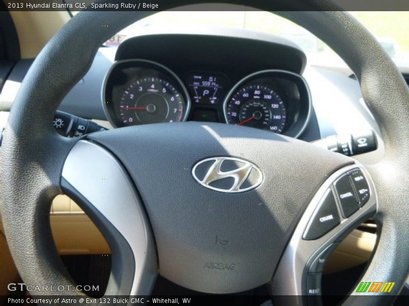Sparkling Ruby / Beige 2013 Hyundai Elantra GLS