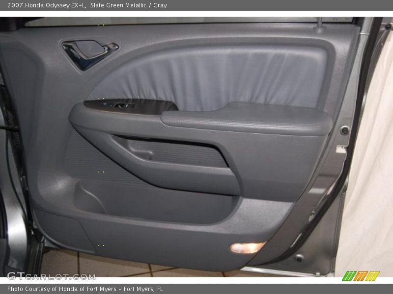 Slate Green Metallic / Gray 2007 Honda Odyssey EX-L