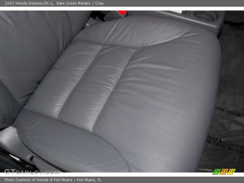 Slate Green Metallic / Gray 2007 Honda Odyssey EX-L