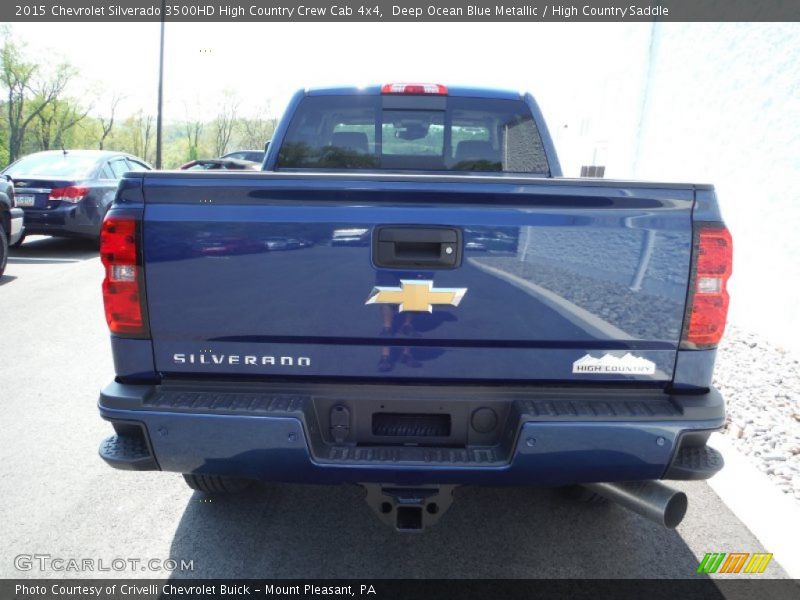 Deep Ocean Blue Metallic / High Country Saddle 2015 Chevrolet Silverado 3500HD High Country Crew Cab 4x4