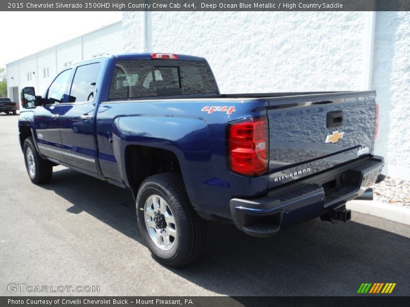 Deep Ocean Blue Metallic / High Country Saddle 2015 Chevrolet Silverado 3500HD High Country Crew Cab 4x4