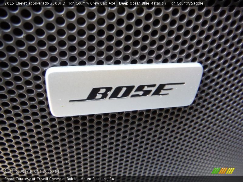 Deep Ocean Blue Metallic / High Country Saddle 2015 Chevrolet Silverado 3500HD High Country Crew Cab 4x4