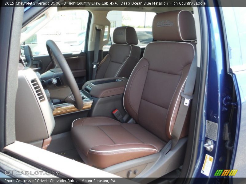  2015 Silverado 3500HD High Country Crew Cab 4x4 High Country Saddle Interior