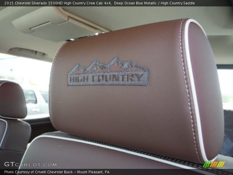 Deep Ocean Blue Metallic / High Country Saddle 2015 Chevrolet Silverado 3500HD High Country Crew Cab 4x4