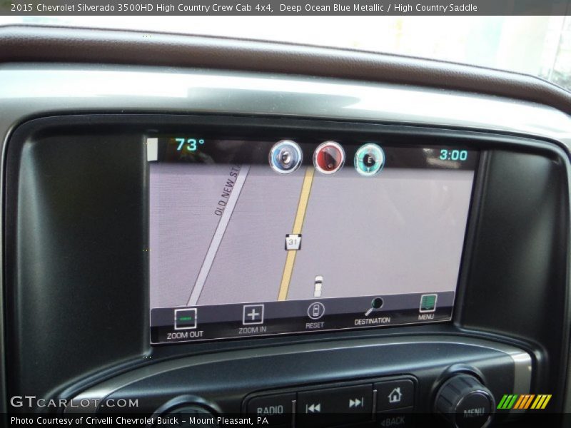 Deep Ocean Blue Metallic / High Country Saddle 2015 Chevrolet Silverado 3500HD High Country Crew Cab 4x4