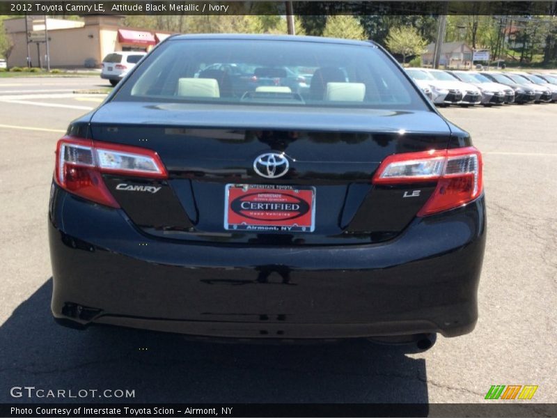 Attitude Black Metallic / Ivory 2012 Toyota Camry LE