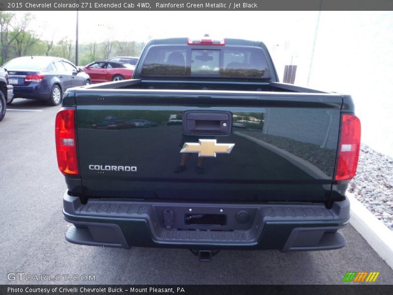 Rainforest Green Metallic / Jet Black 2015 Chevrolet Colorado Z71 Extended Cab 4WD
