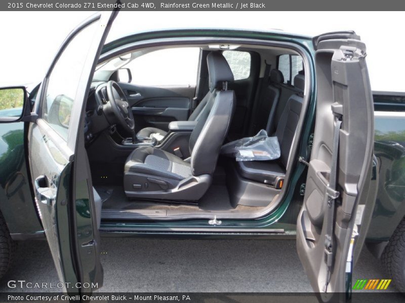 Rainforest Green Metallic / Jet Black 2015 Chevrolet Colorado Z71 Extended Cab 4WD